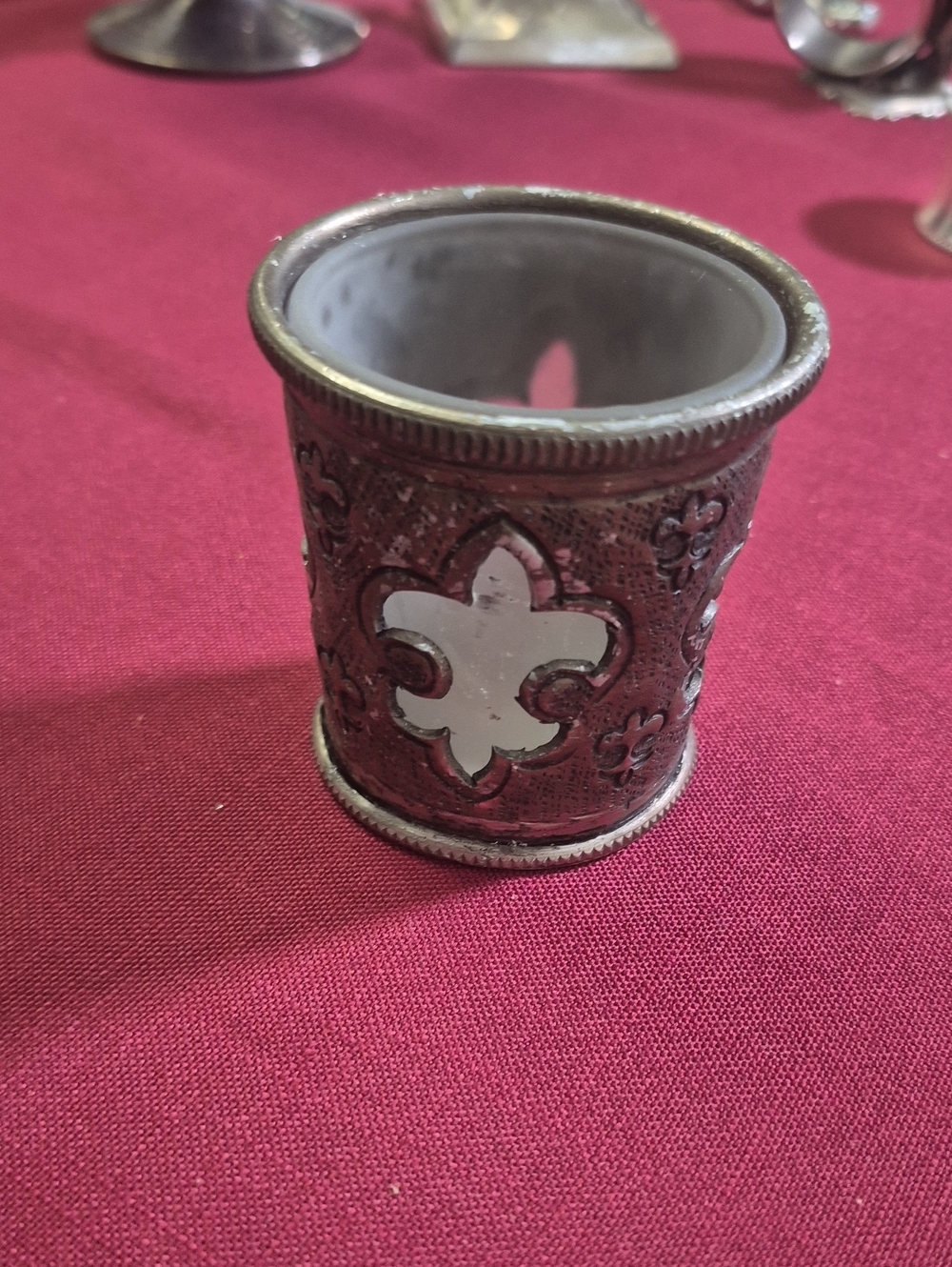 Fleur-de-Lis Decorative Candle Holder